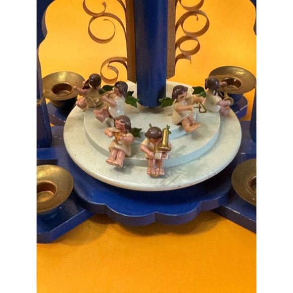 Vintage Richard Glasser Angel Musician Orchestra 1605 Pyramid 2 missing angels - Picture 3 of 14